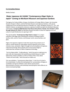 For Immediate Release Media Contact: Major Japanese Art Exhibit