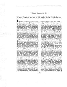 Vetus Latina, sobre la historia cle la Biblia latina