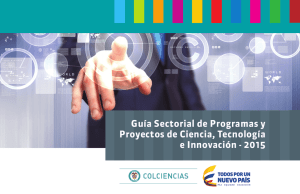 Guía sectorial de Programas y Proyectos de CTeI