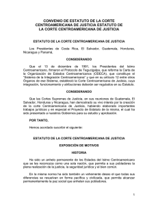 Convenio de los Estatutos de la Corte Centroamericana de Justicia