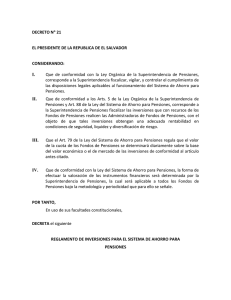 reglamento de inversiones para el sistema de ahorro para pensiones