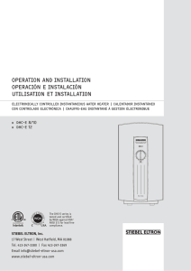 OPERATION AND INSTALLATION OPERACIÓN E INSTALACIÓN
