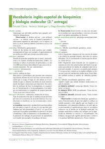 Vocabulario inglés-español de bioquímica y biología molecular (3.ª