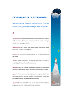 DICCIONARIO DE LA ASTRONOMÍA A