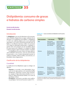 Dislipidemia: consumo de grasas e hidratos de carbono simples