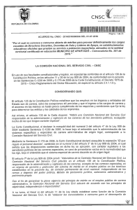 Municipio de Apartadó - Convocatoria No. 341