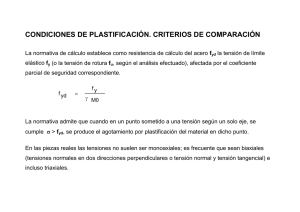 CONDICIONES DE PLASTIFICACIÓN. CRITERIOS DE