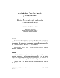 Martin Buber - Revistas Científicas Complutenses
