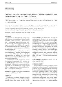 calcifilaxis en enfermedad renal crónica estadio iiia. presentación