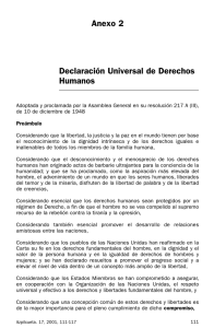 Anexo II: Declaración Universal de Derechos Humanos. IN: Carta
