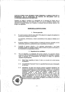 convocatoria para ingreso como personal laboral fijo en la