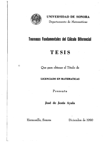Teoremas Fundamentales del Cálculo Diferencial TESIS