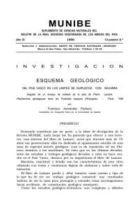 Esquema geológico del País Vasco en los límites de