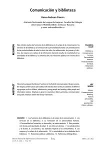Comunicación y biblioteca - Revistas Científicas Complutenses