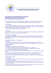 Reglamento FUN DIPA - Federación Uruguaya De Natación