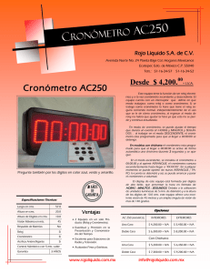 Cronómetro AC250 CRONÓMETRO