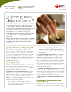 ¿Cómo puedo dejar de fumar? - American Heart Association