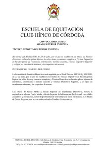 ESCUELA DE EQUITACIÓN CLUB HÍPICO DE CÓRDOBA