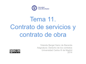 Tema 11. Contrato de servicios y contrato de obra - e