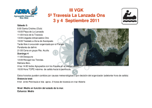 III VGK 5º Travesía La Lanzada Ons 3 y 4 Septiembre 2011