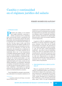 Cambio y continuidad en el régimen jurídico del salario