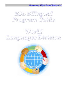 ESL Bilingual Program Guide World Languages Division