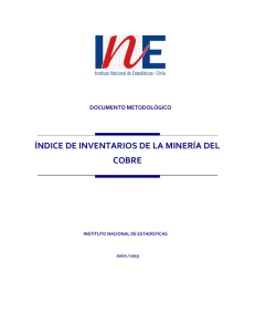 índice de inventarios de la minería del cobre