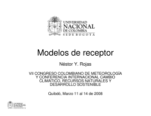 Modelos de receptor - Docentes - Universidad Nacional de Colombia