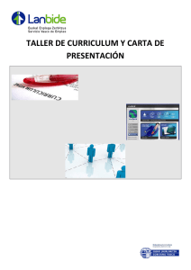 TALLER DE CURRICULUM Y CARTA DE PRESENTACIÓN