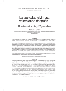 La sociedad civil rusa, veinte años después