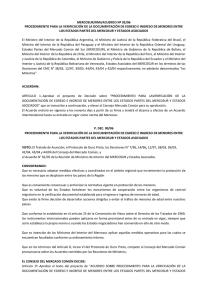 mercosur/rmi/acuerdo nº 02/06 procedimiento para la verificación de