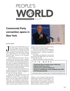 Communist Party convention opens in New York