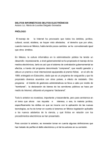 DELITOS INFORM&Aacute;TICOS DELITOS ELECTR&Oacute;NICOS Autora: Lic
