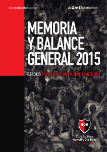 Memoria y Balance 2015