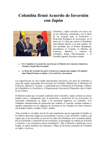 Colombia firmó Acuerdo de Inversión con Japón