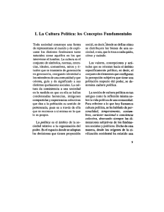 I. La Cultura Política: los Conceptos Fundamentales