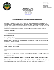 Solicitud para copia certificada de registro electoral