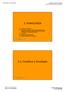 2. FONOLOGÍA 2.1. Fonética y fonología - OCW-UV