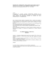 Decreto Reglamentario 2793/06 - Gobierno de la Provincia de La