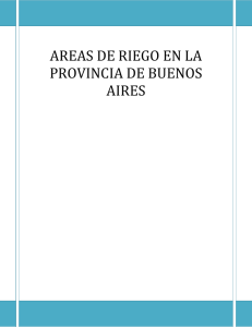 AREAS DE RIEGO EN LA PROVINCIA DE BUENOS AIRES