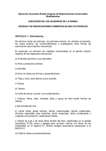 Ejecución Acuerdos Ronda Uruguay de Negociaciones