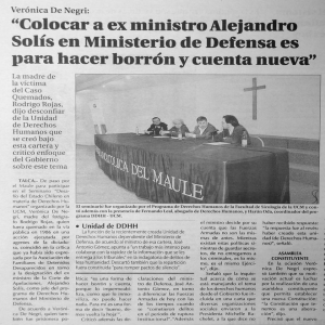 “Colocar a ex ministro Alejandro