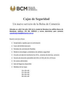 Cajas de Seguridad - Bolsa de Comercio de Mendoza