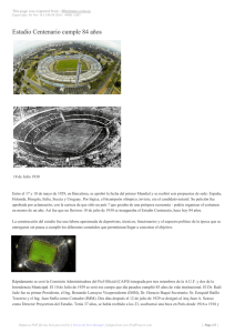 Estadio Centenario cumple 84 años