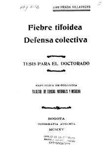 Fiebre tifoidea : defensa colectiva - Actividad Cultural del Banco de
