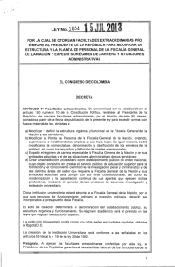 Ley 1654 2013 - Fiscalía General de la Nación