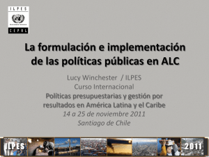 La formulación e implementación de las políticas públicas en ALC