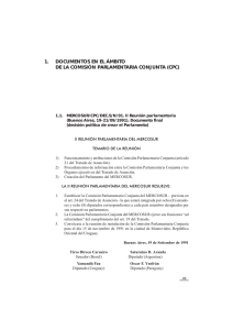 1. documentos en el ámbito de la comisión parlamentaria conjunta
