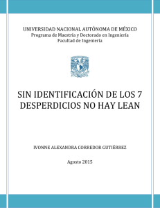 SIN IDENTIFICACIÓN DE LOS 7 DESPERDICIOS NO HAY LEAN