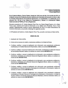 XI Sesión 15 de octubre - Secretaría de Economía